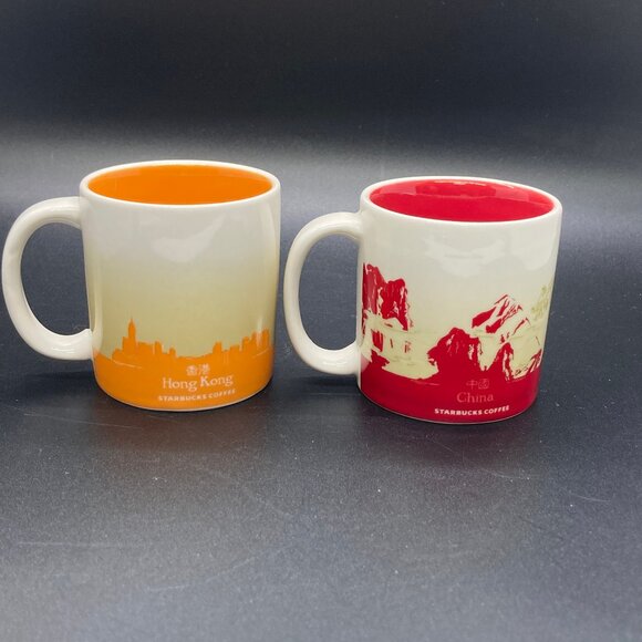 Set of Two Starbucks Mini YOU ARE HERE Demitasse Cups - Picture 4 of 7